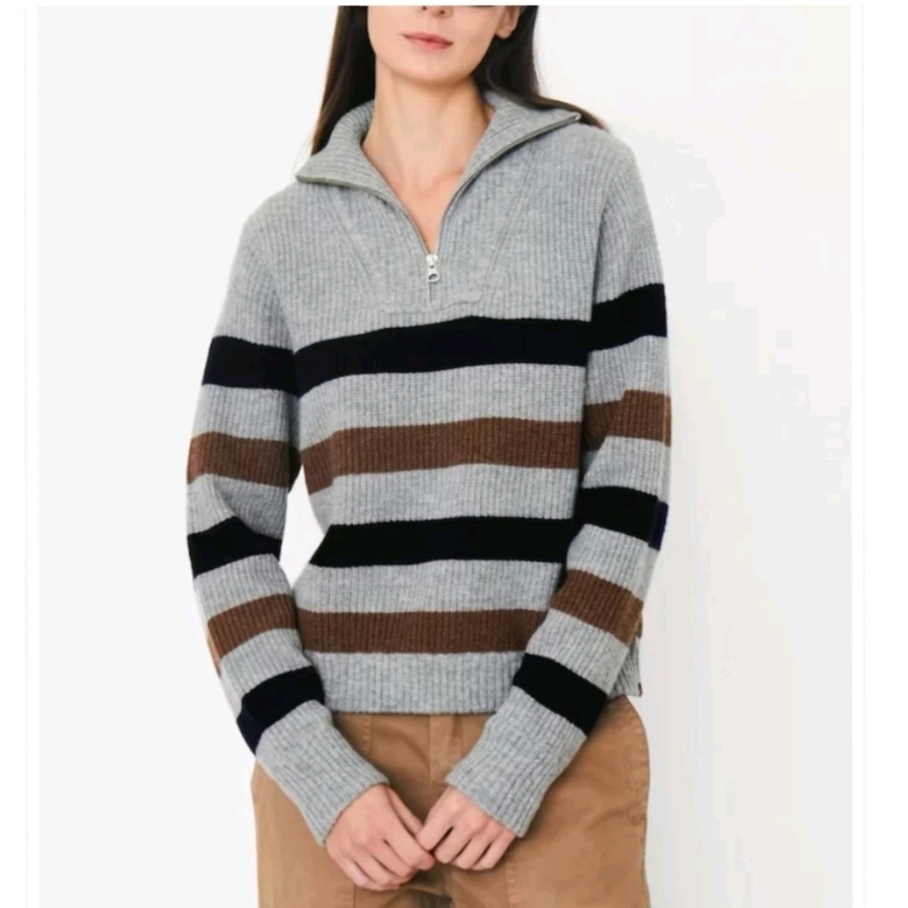 Kule Morgan Cashmere Blend 1/4 Zip Sweater